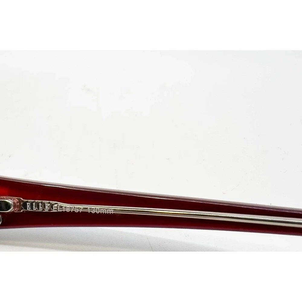 Elle Eyeglasses Womens Black Red Rectangular EL18757 50-18-130